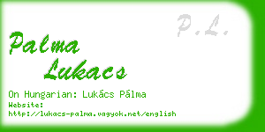 palma lukacs business card