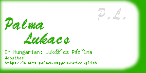 palma lukacs business card
